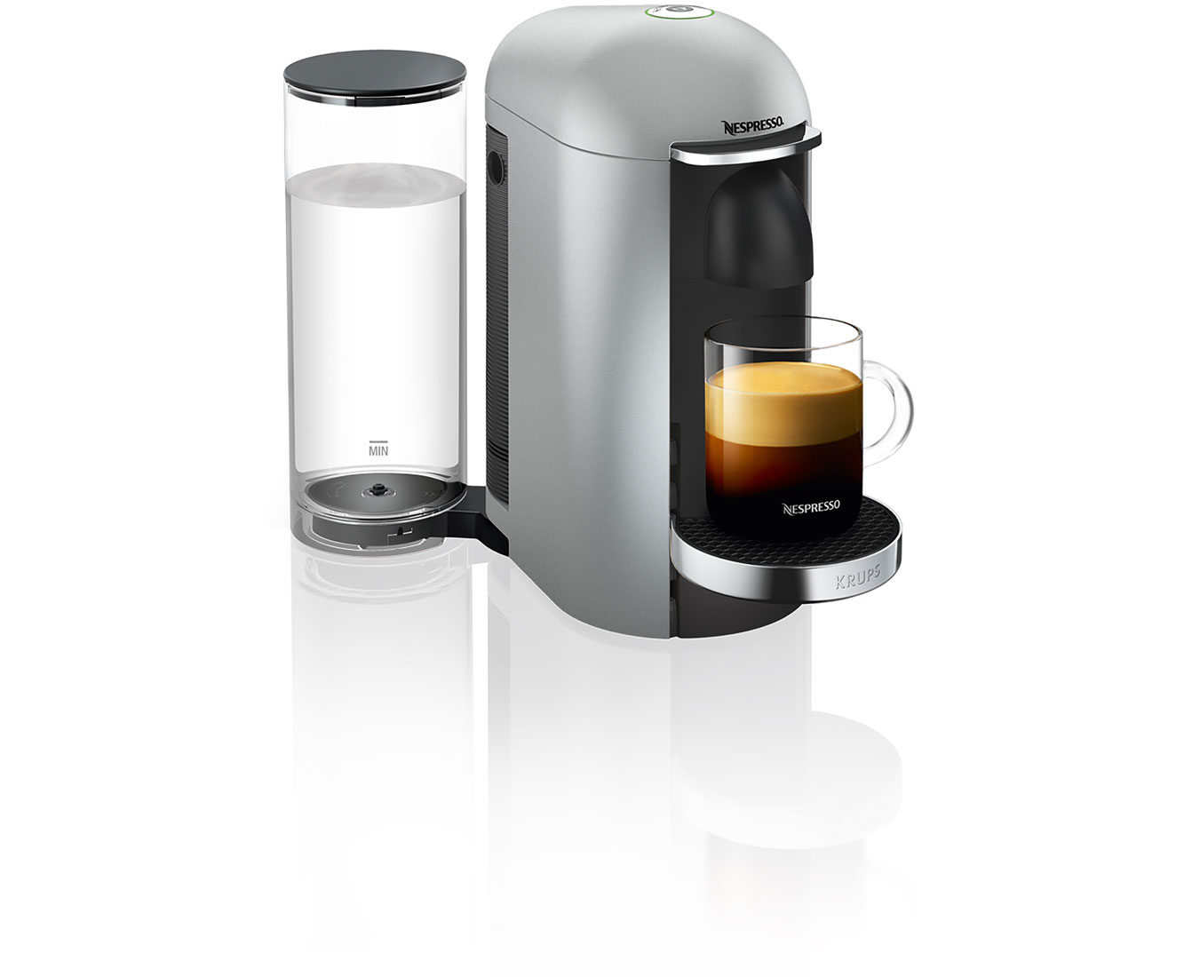 KRUPS XN900E Nespresso Vertuo Plus Kapselmaschine Silber