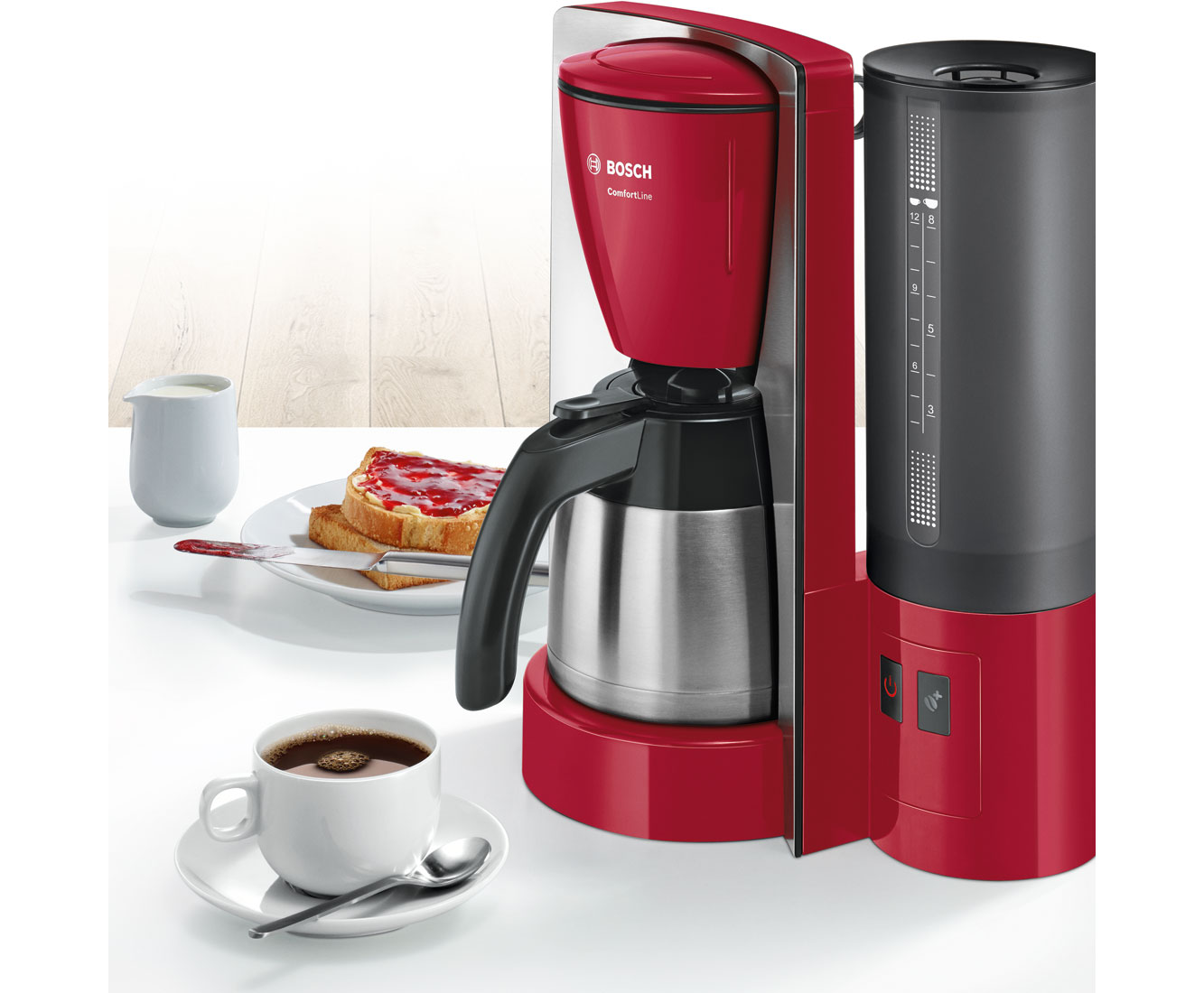 Bosch TKA6A684 Filterkaffeemaschinen ComfortLine Rot / Edelstahl | eBay