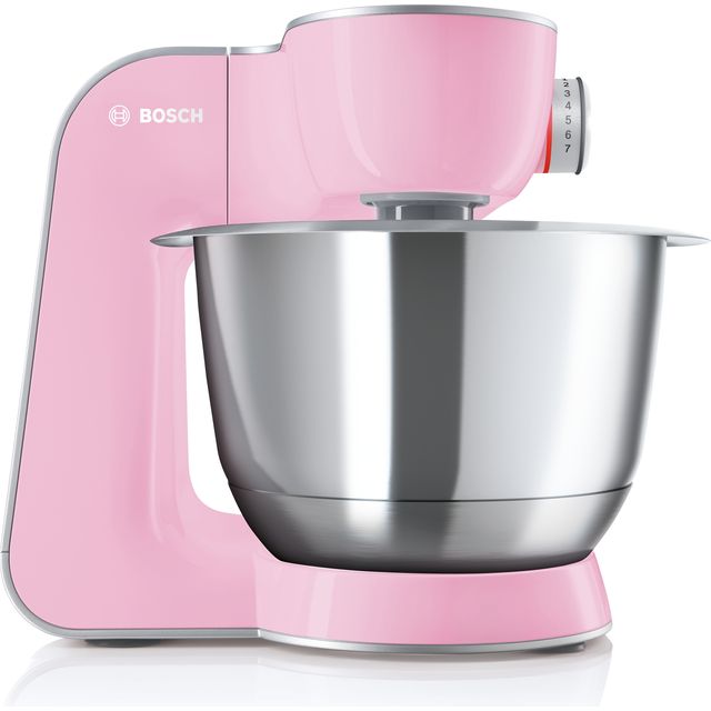 Bosch CreationLine MUM58K20 Küchenmaschine mit Durchlaufschnitzler, Mixeraufsatz und vieles mehr - 1000 Watt - Rosa
