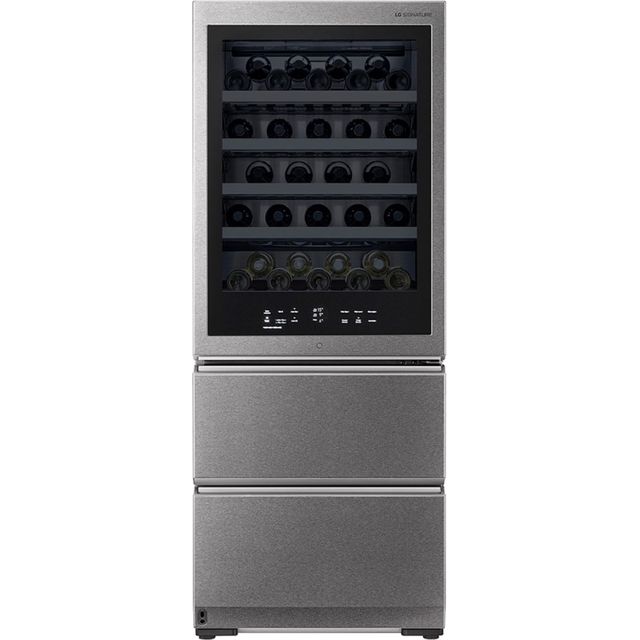 LG SIGNATURE LSR200W Weinkühlschrank für 65 Flaschen - Edelstahl, Energieeffizienzklasse E