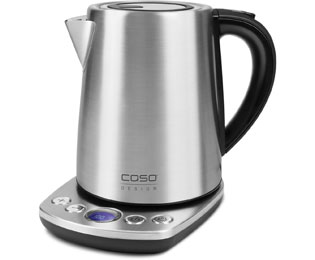 Caso Wk 2100 Compact Wasserkocher Mit Prazise Temperaturkontrolle Und Warmhaltefunktion 2 200 Watt 1 2 Liter Edelstahl