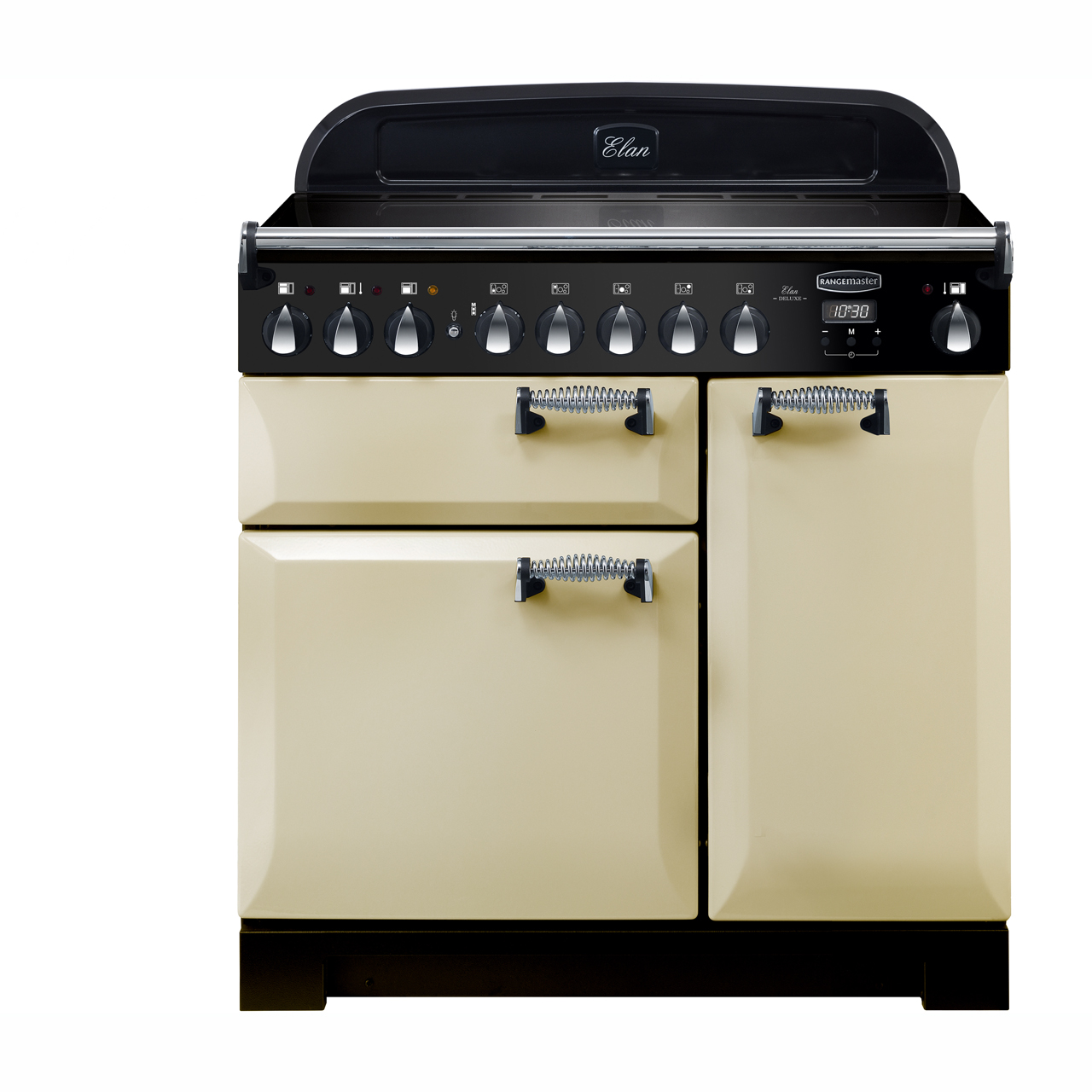 Rangemaster Elan Deluxe ELA90EICR 90cm Electric Range Cooker with Induction Hob - Cream - A/A Rated