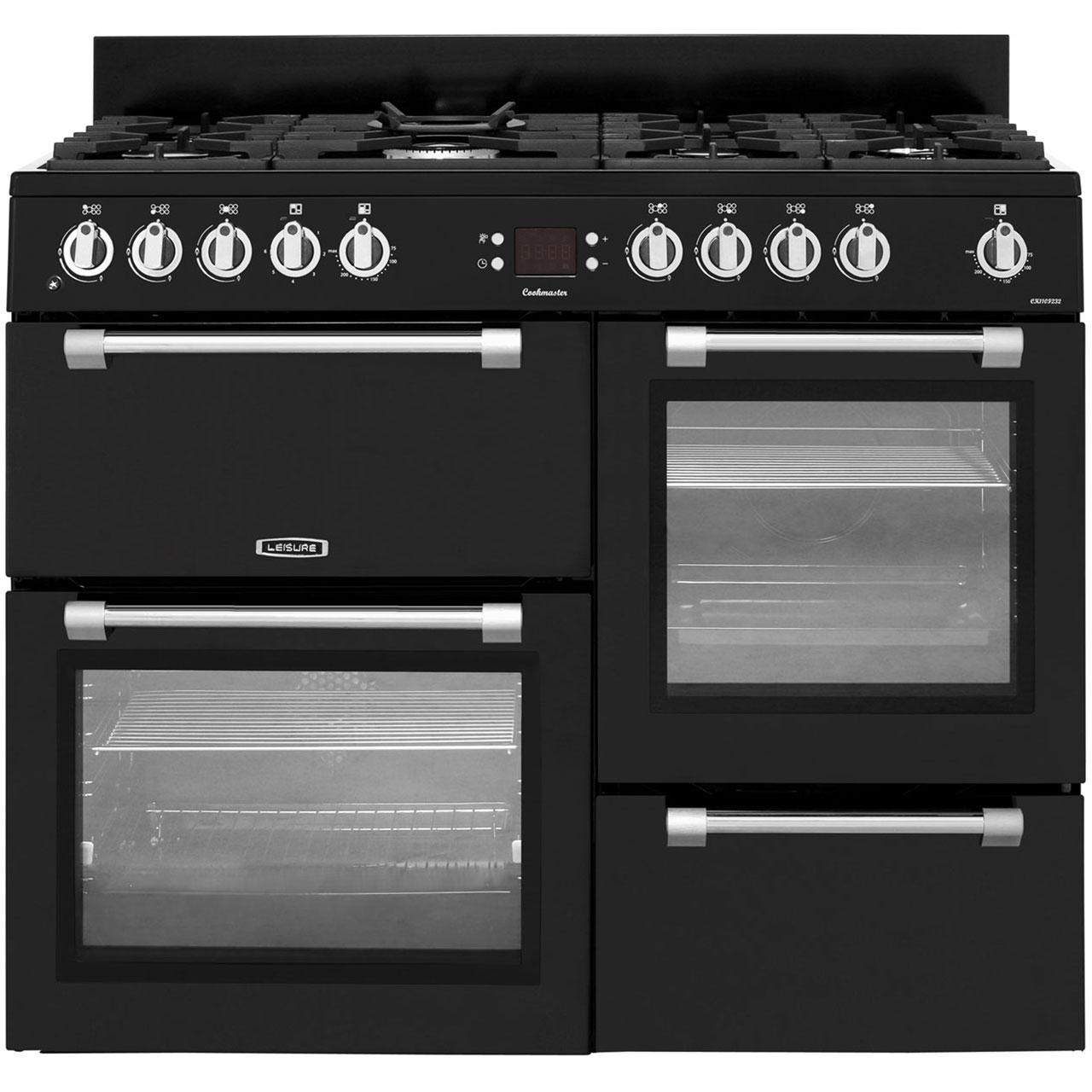 Leisure Cookmaster CK110F232K 110cm Dual Fuel Range Cooker - Black - A/A Rated, Black