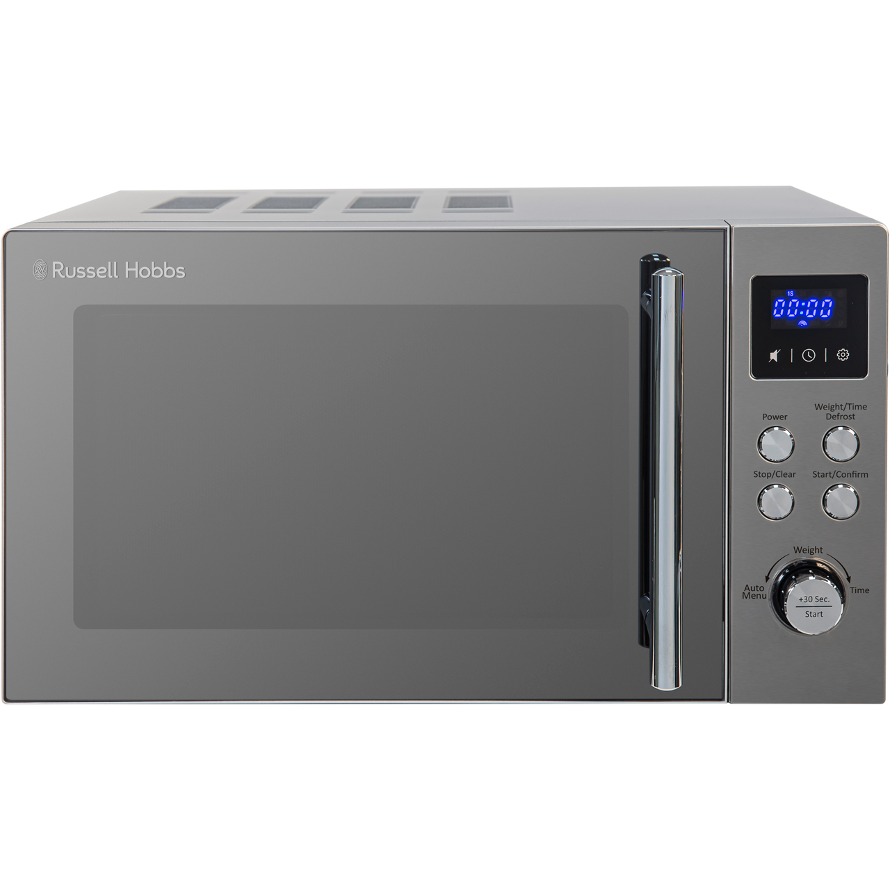 Russell Hobbs Buckingham RHM2086SS 27cm High, Freestanding Small Microwave - Stainless Steel, Stainless Steel