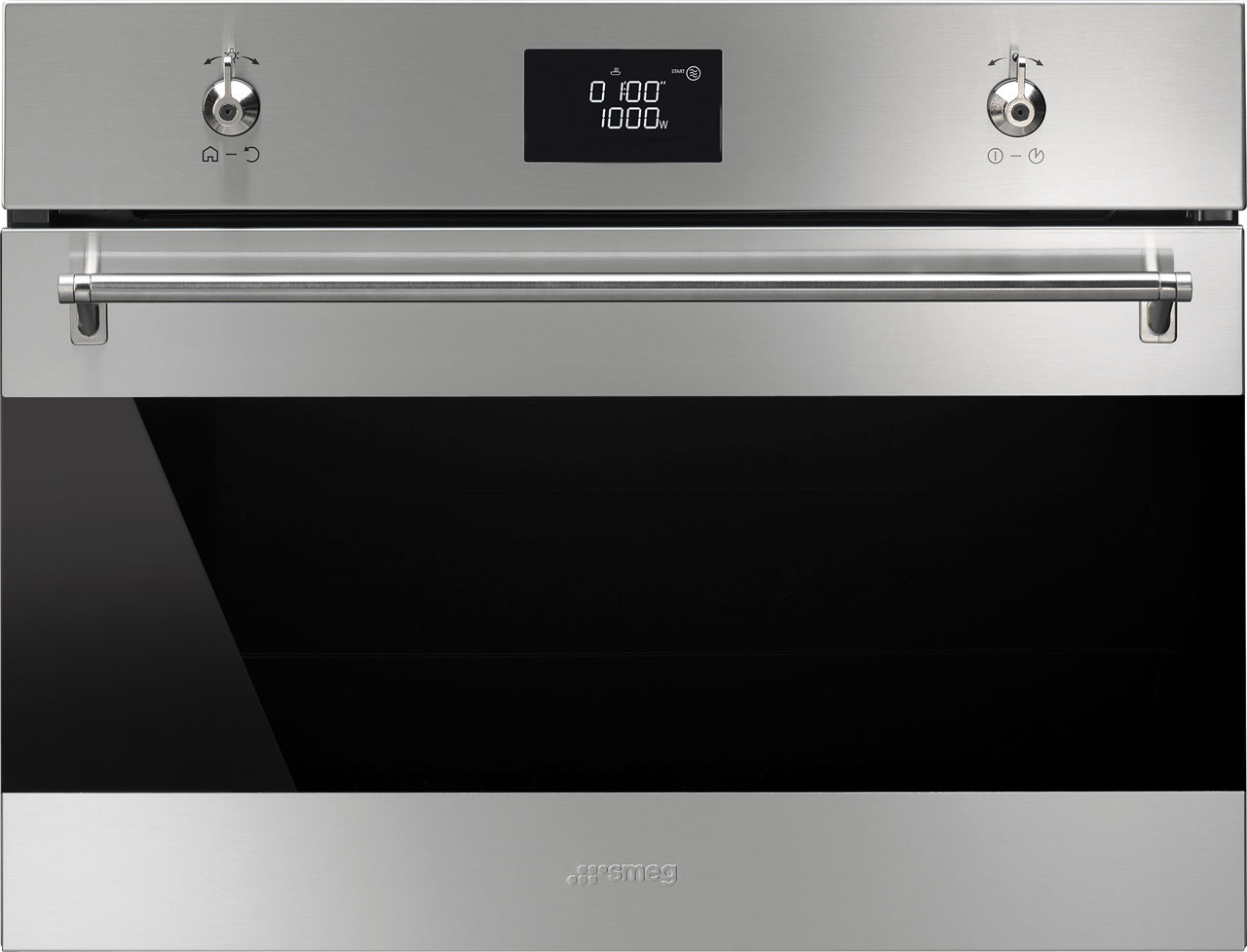 Smeg Classic SF4390MCX Built In Compact Electric Single Oven - Stainless Steel, Stainless Steel